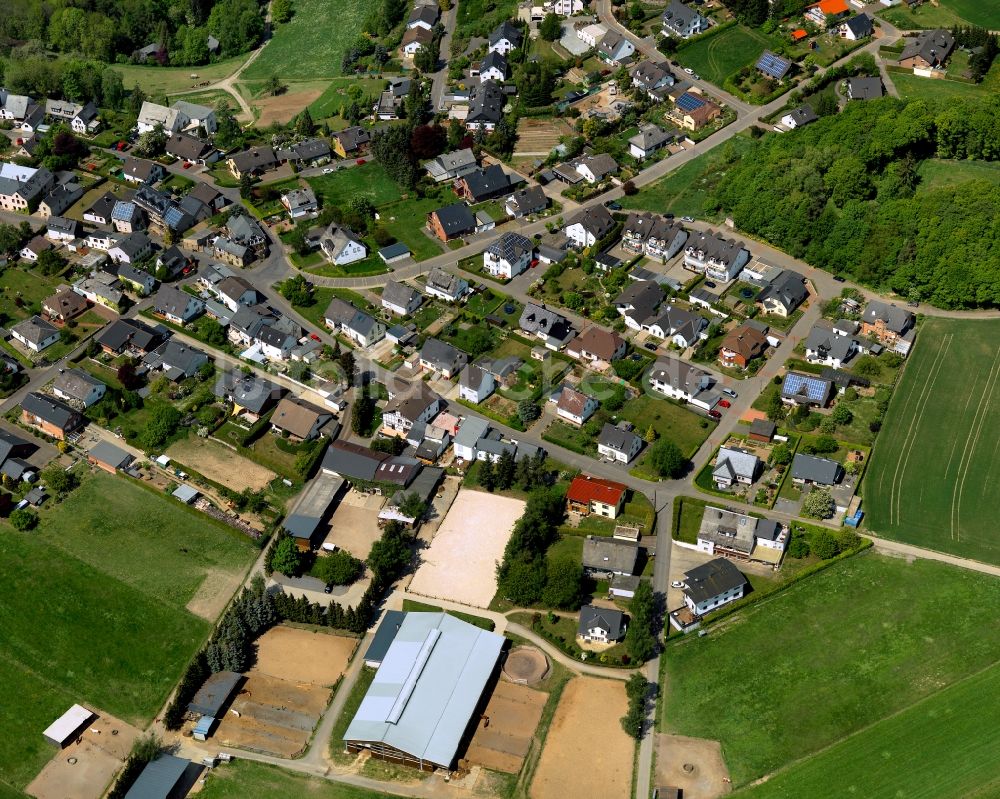 Mayen, Kürrenberg von oben - Stadtteil im Stadtgebiet in Mayen, Kürrenberg im Bundesland Rheinland-Pfalz