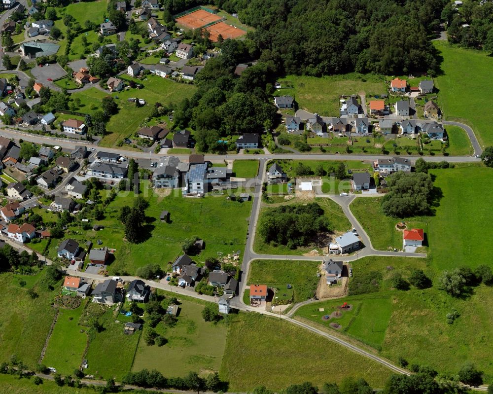 Vettelschoß von oben - Stadtteil im Stadtgebiet in Vettelschoß im Bundesland Rheinland-Pfalz