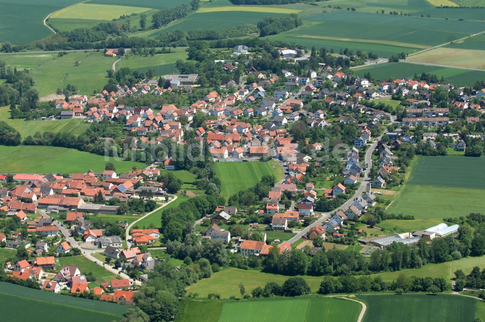 Luftaufnahme Haßfurt OT Sylbach - Stadtteil Sylbach der Stadt Haßfurt in Bayern