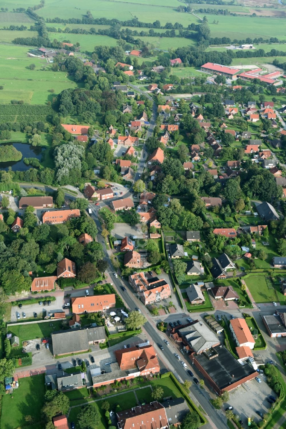 Luftbild Großefehn - Stadtteil Timmel im Stadtgebiet in Großefehn im Bundesland Niedersachsen