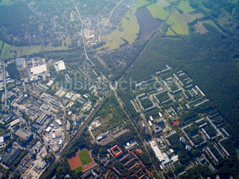 Luftaufnahme Nuthetal - Stadtteil Waldstadt im Stadtgebiet in Nuthetal im Bundesland Brandenburg