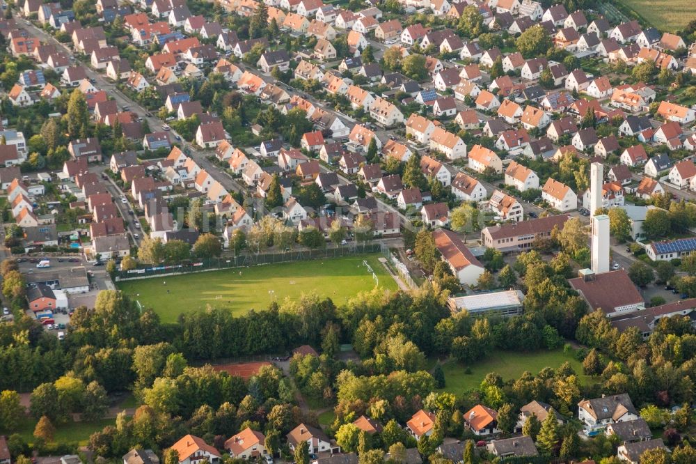 Luftbild Landau in der Pfalz - Stadtteil West im Stadtgebiet in Landau in der Pfalz im Bundesland Rheinland-Pfalz, Deutschland