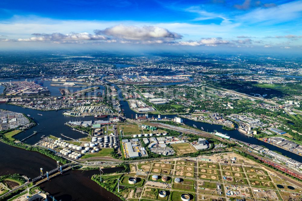 Hamburg aus der Vogelperspektive: Stadtteil Wilhelmsburg in Hamburg, Deutschland