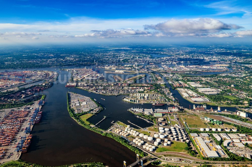 Luftbild Hamburg - Stadtteil Wilhelmsburg in Hamburg, Deutschland