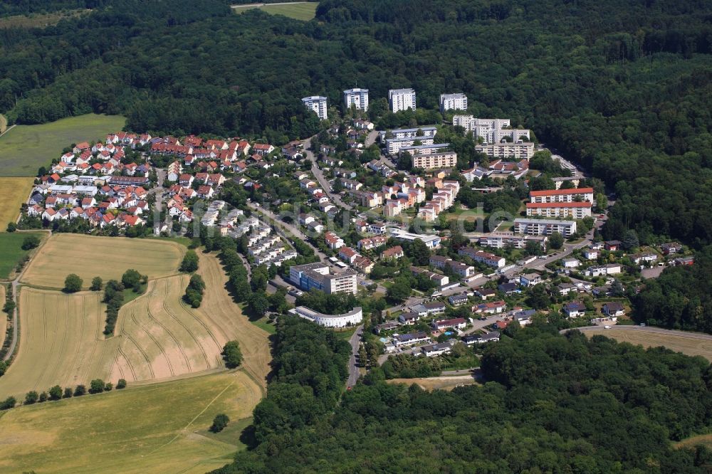 Lörrach von oben - Stadtteil und Wohngebiet Salzert im Stadtgebiet von Lörrach im Bundesland Baden-Württemberg, Deutschland