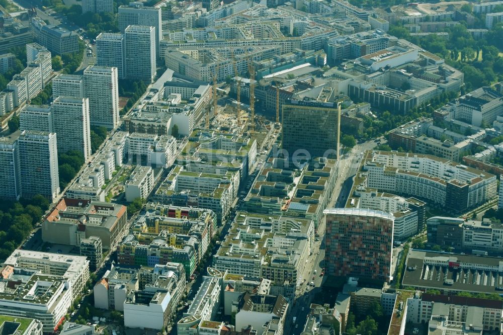 Luftbild Berlin - Stadtteil zwischen Leipziger Str. Ecke Axel-Springer-Straße entlang der Schützenstraße und der Krausenstraße im Stadtgebiet in Berlin, Deutschland