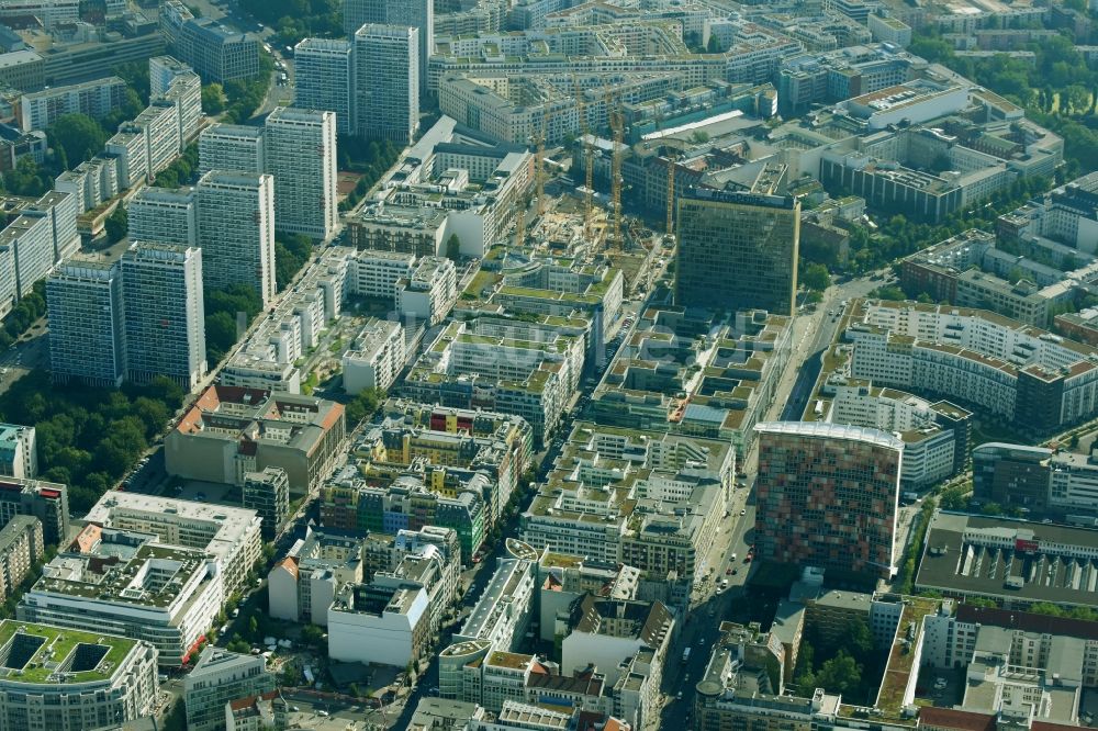 Berlin von oben - Stadtteil zwischen Leipziger Str. Ecke Axel-Springer-Straße entlang der Schützenstraße und der Krausenstraße im Stadtgebiet in Berlin, Deutschland