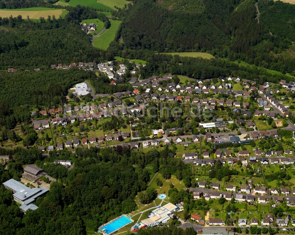 Luftaufnahme Wissen Alserberg - Stadtteilanischt von Alserberg in Wissen im Bundesland Rheinland-Pfalz