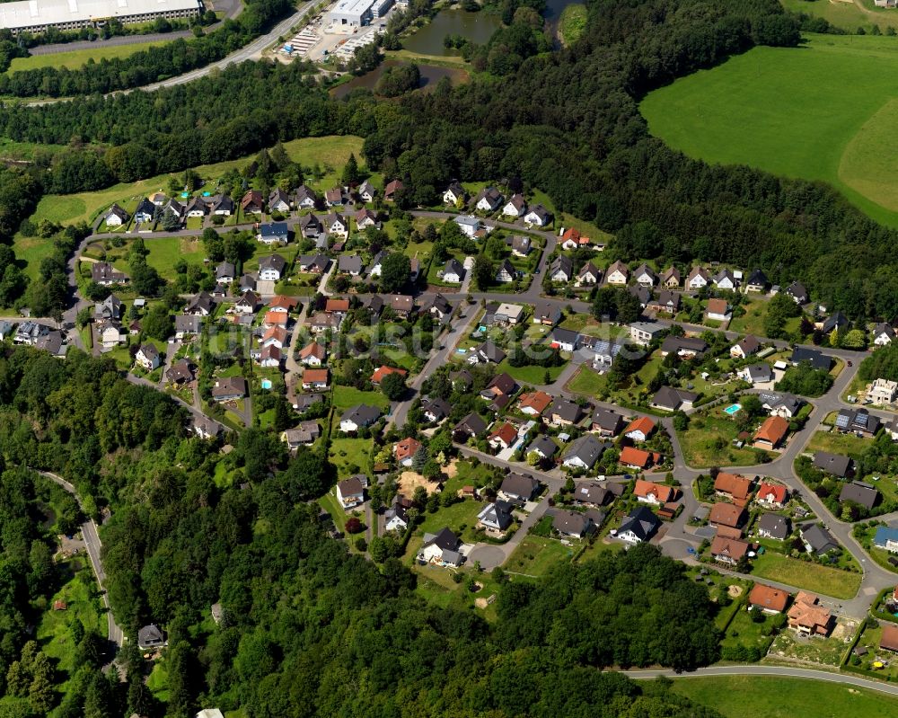 Wissen aus der Vogelperspektive: Stadtteilanischt von Schönstein in Wissen im Bundesland Rheinland-Pfalz