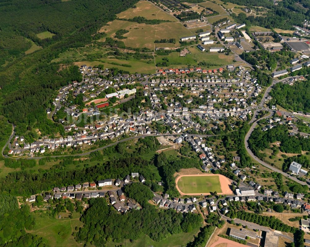 Luftaufnahme Idar-Oberstein - Stadtteilansicht von Algenrodt in Idar-Oberstein im Bundesland Rheinland-Pfalz