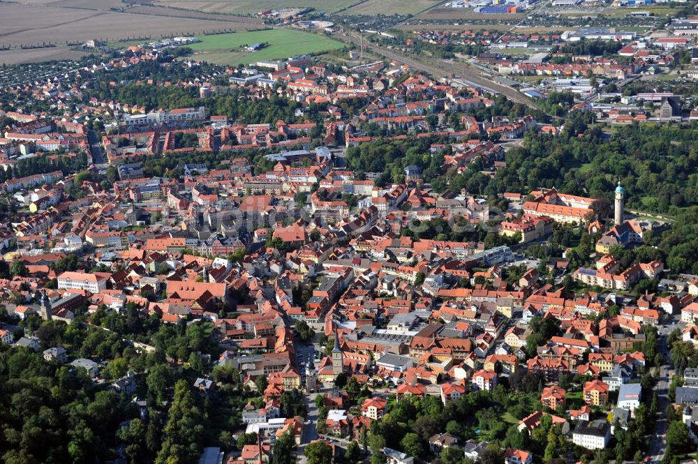 Arnstadt von oben - Stadtteilansicht Arnstadt in Thüringen