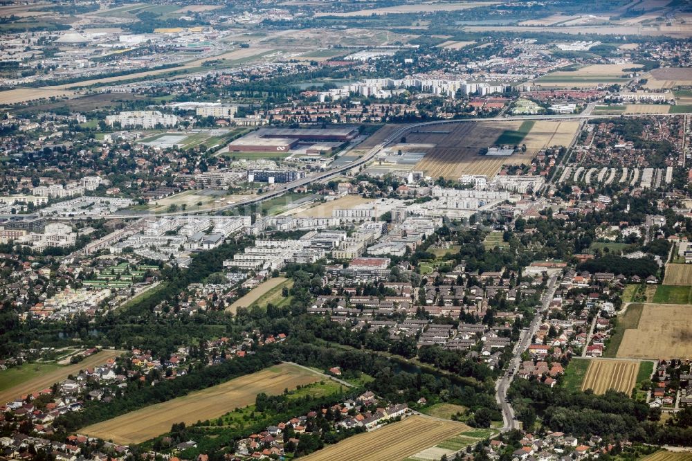 Luftbild Wien - Stadtteilansicht von Aspern im 22.Wiener Gemeindebezirk Donaustadt in Wien in Österreich