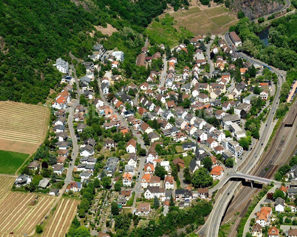 Luftbild Bad Münster am Stein-Ebernburg - Stadtteilansicht von Bad Münster am Stein-Ebernburg im Bundesland Rheinland-Pfalz