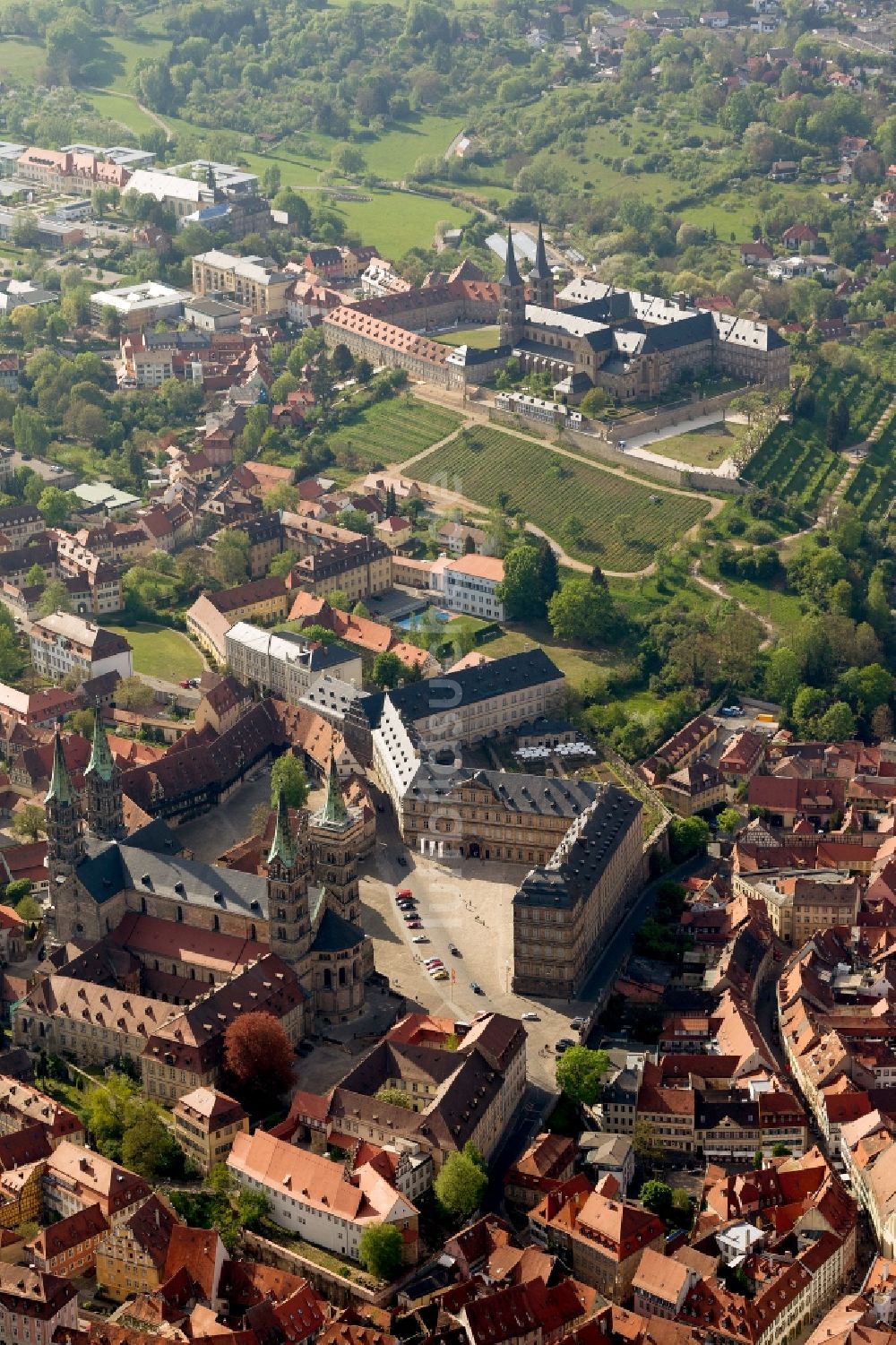 Bamberg von oben - Stadtteilansicht von Bamberg im Bundesland Bayern