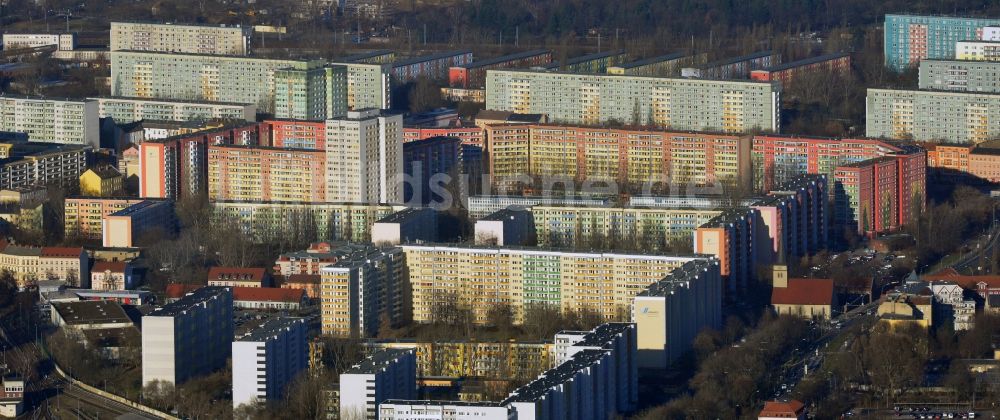 Luftbild Berlin - Stadtteilansicht Berlin- Friedrichsfelde / Lichtenberg an der Erich-Kurz-Straße / Am Tierpark in Berlin