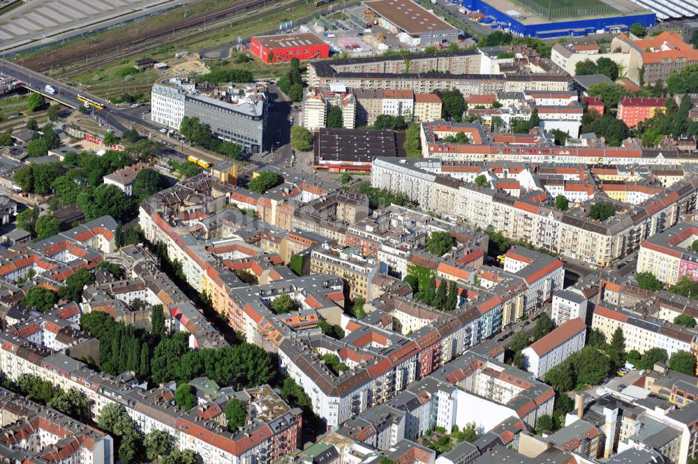 Luftbild Berlin - Stadtteilansicht Berlin-Friedrichshain