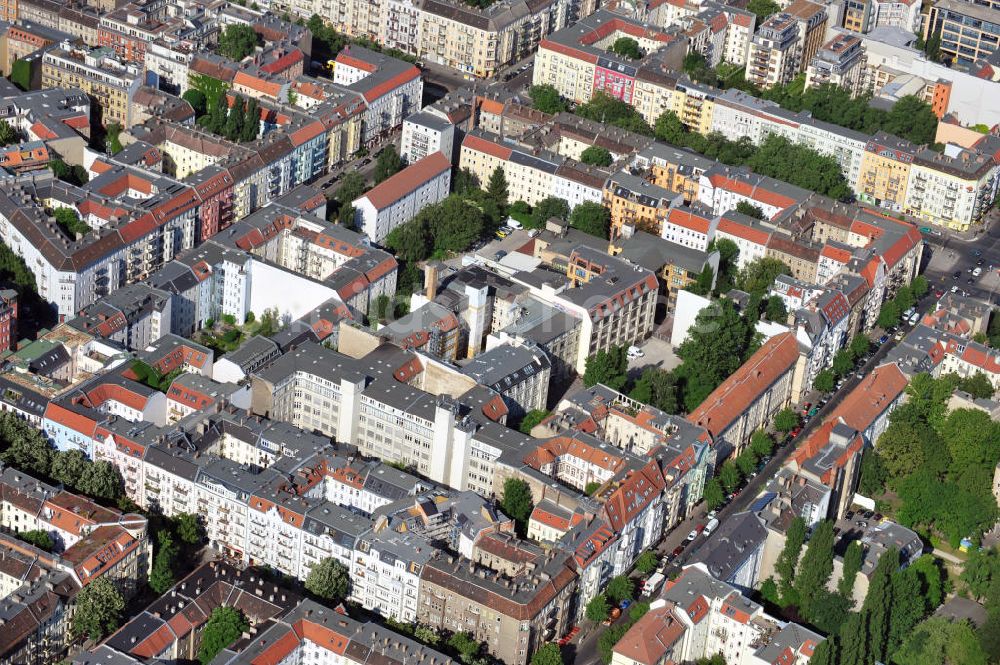 Luftaufnahme Berlin - Stadtteilansicht Berlin-Friedrichshain