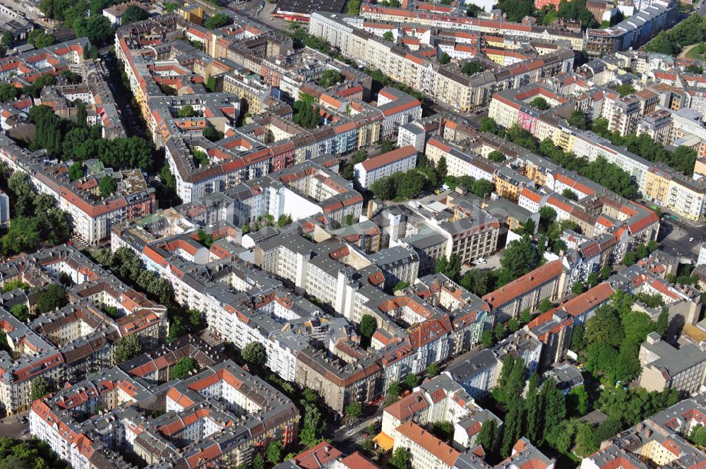 Berlin aus der Vogelperspektive: Stadtteilansicht Berlin-Friedrichshain