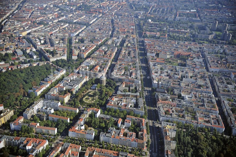 Berlin aus der Vogelperspektive: Stadtteilansicht Berlin-Prenzlauer Berg