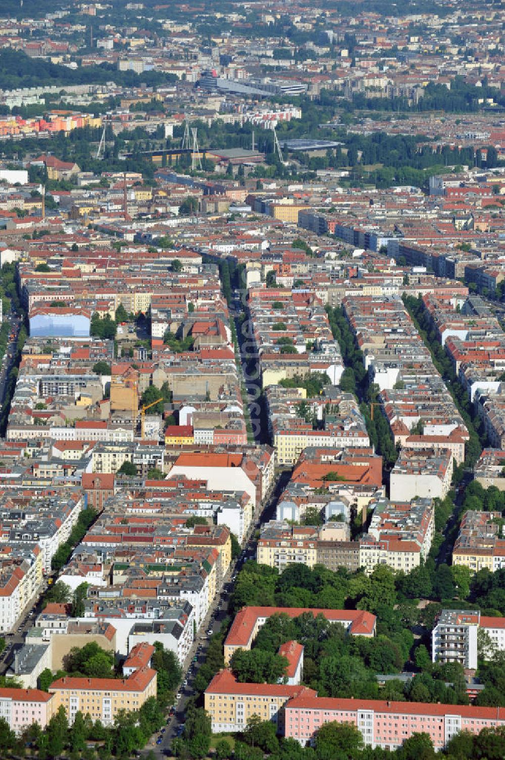 Luftaufnahme Berlin - Stadtteilansicht Berlin-Prenzlauer Berg