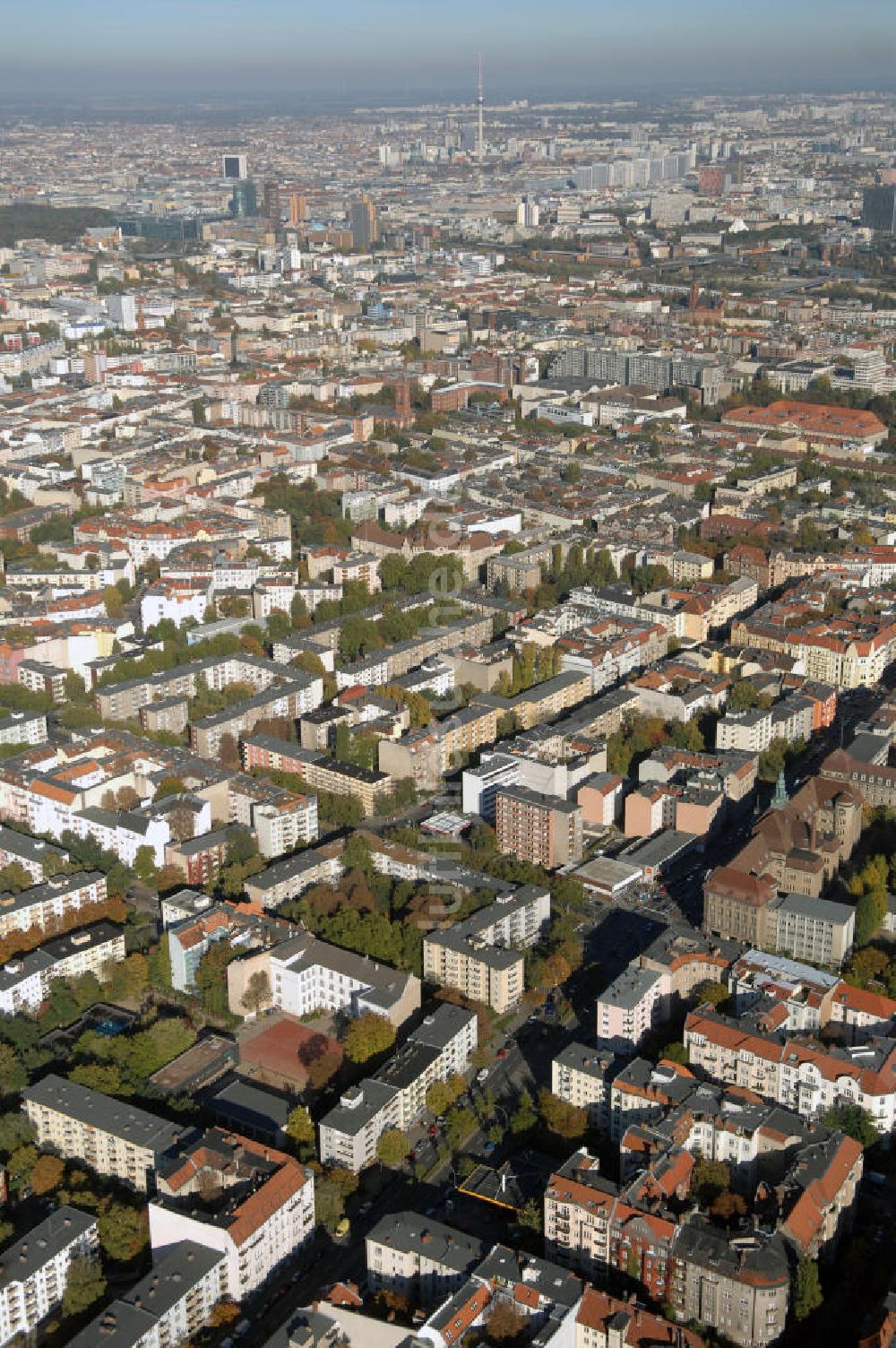 Luftaufnahme Berlin - Stadtteilansicht Berlin-Schöneberg