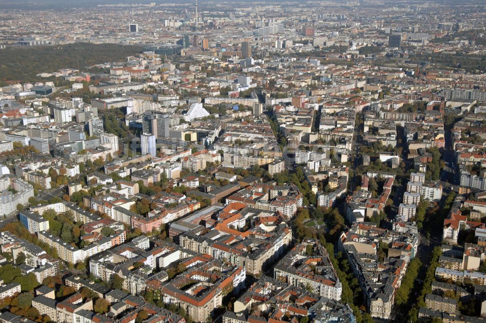 Luftaufnahme Berlin - Stadtteilansicht Berlin-Schöneberg