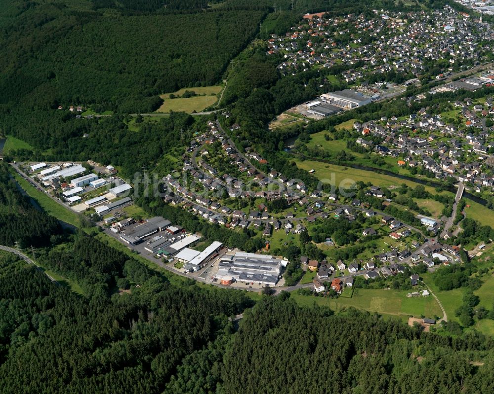 Luftbild Brachbach - Stadtteilansicht von Brachbach in Kirchen (Sieg) im Bundesland Rheinland-Pfalz