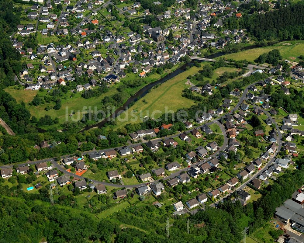 Luftaufnahme Brachbach - Stadtteilansicht von Brachbach in Kirchen (Sieg) im Bundesland Rheinland-Pfalz