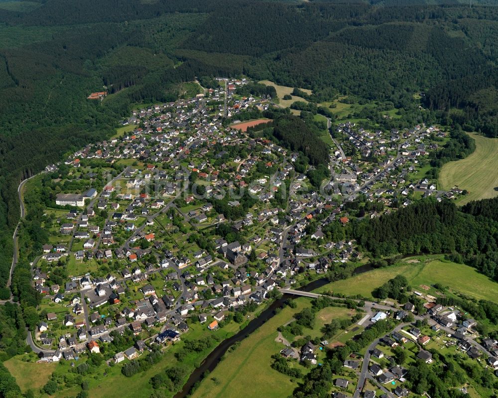 Luftaufnahme Brachbach - Stadtteilansicht von Brachbach in Kirchen (Sieg) im Bundesland Rheinland-Pfalz