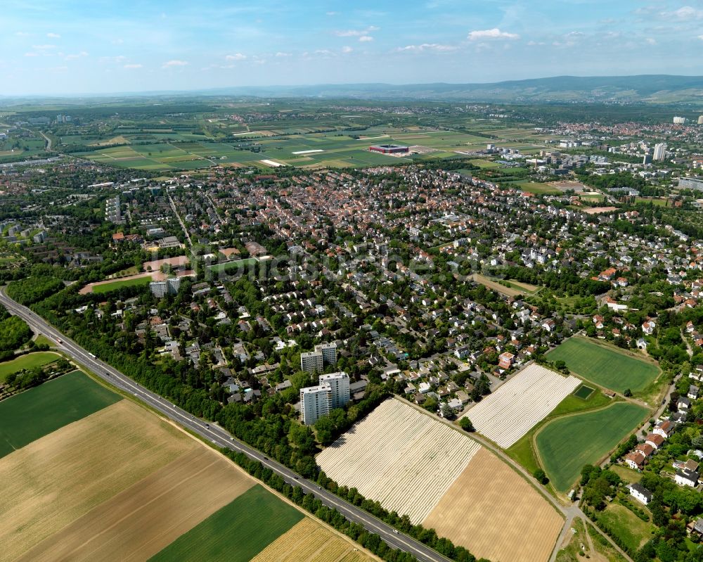 Mainz aus der Vogelperspektive: Stadtteilansicht von Bretzenheim in Mainz im Bundesland Rheinland-Pfalz