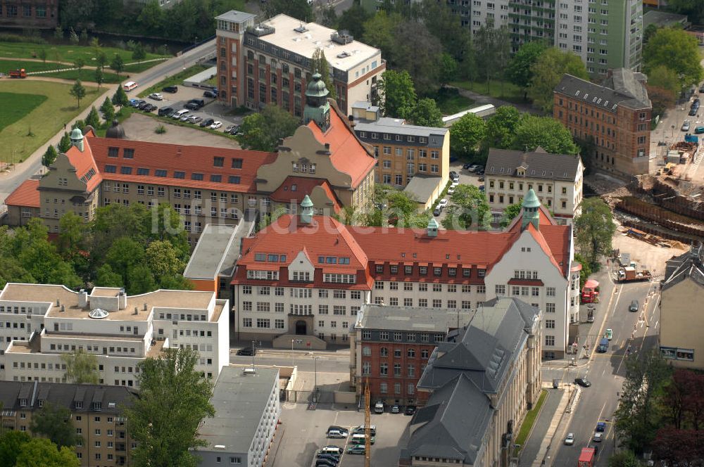 Chemnitz von oben - Stadtteilansicht Chemnitz-Mitte