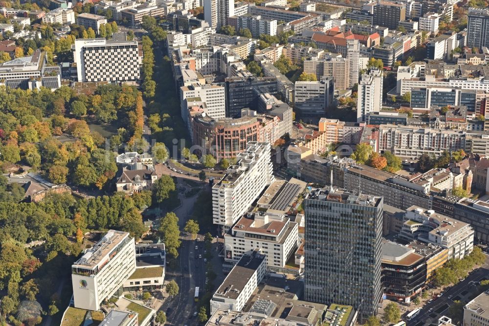 Berlin aus der Vogelperspektive: Stadtteilansicht der City West um den Breitscheidplatz mit dem Europa Center im Ortsteil Charlottenburg in Berlin