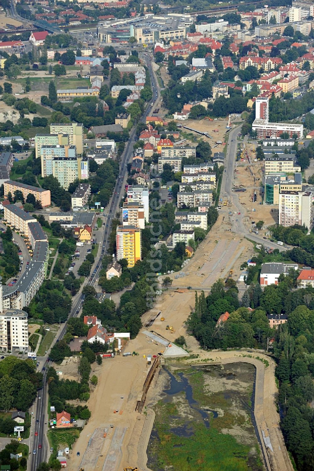 Luftaufnahme Gdansk / Danzig - Stadtteilansicht Danzig / Langfuhr in der Woiwodschaft Pommern