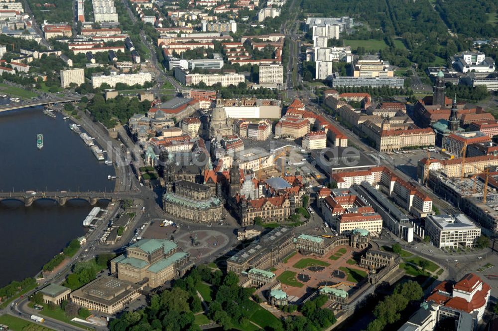 Dresden von oben - Stadtteilansicht Dresden Altstadt