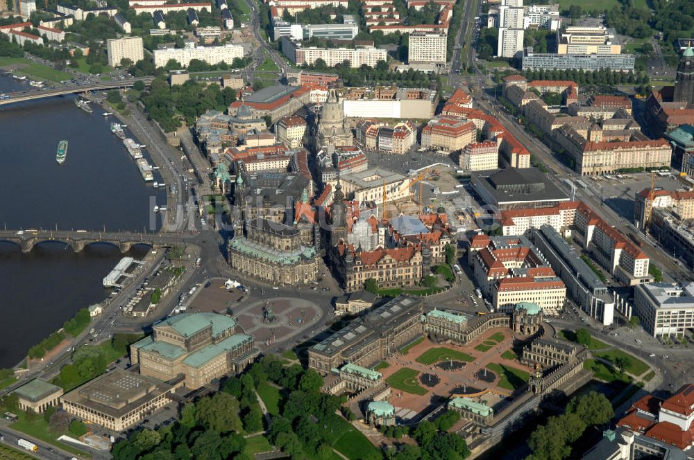 Luftbild Dresden - Stadtteilansicht Dresden Altstadt