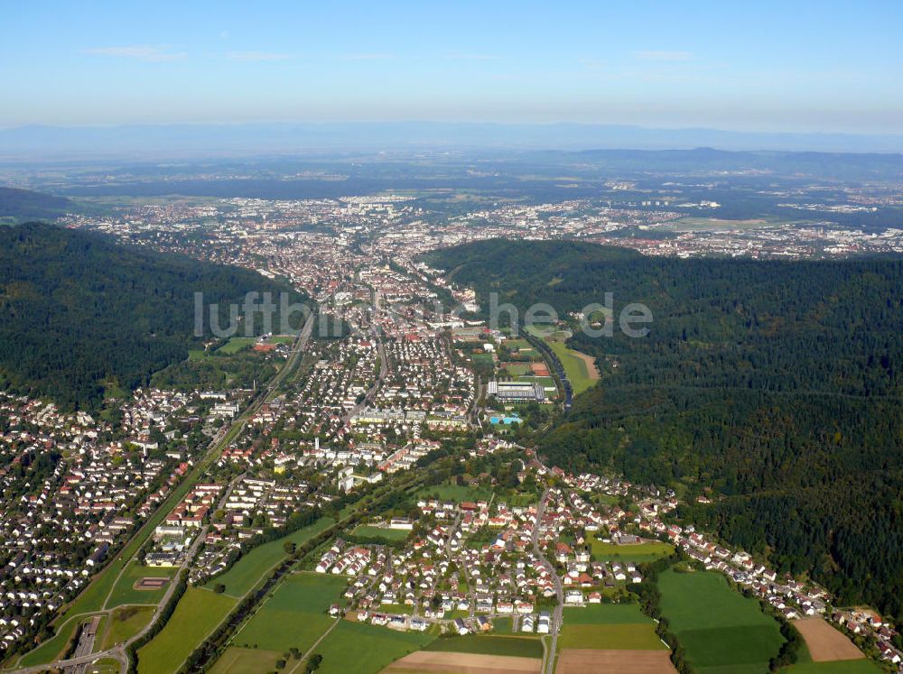 Freiburg im Breisgau von oben - Stadtteilansicht von Ebnet in Freiburg, Baden-Württemberg