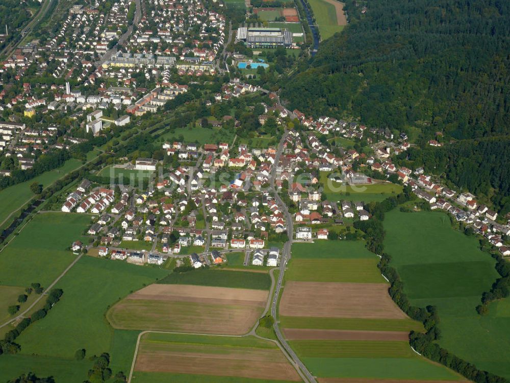 Luftaufnahme Freiburg im Breisgau - Stadtteilansicht von Ebnet in Freiburg, Baden-Württemberg