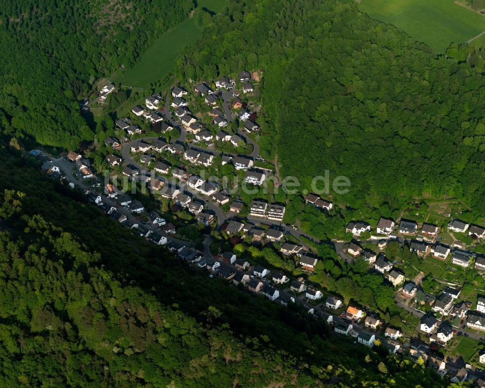 Luftbild Braubach - Stadtteilansicht von Im Einmuth in Braubach im Bundesland Rheinland-Pfalz