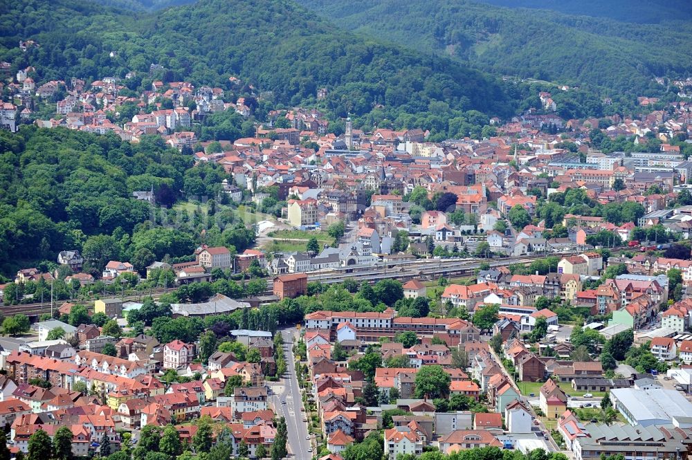 Eisenach aus der Vogelperspektive: Stadtteilansicht von Eisenach in Thüringen