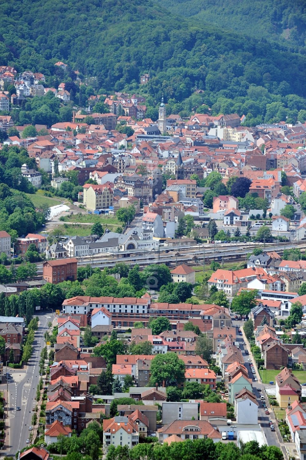 Luftbild Eisenach - Stadtteilansicht von Eisenach in Thüringen