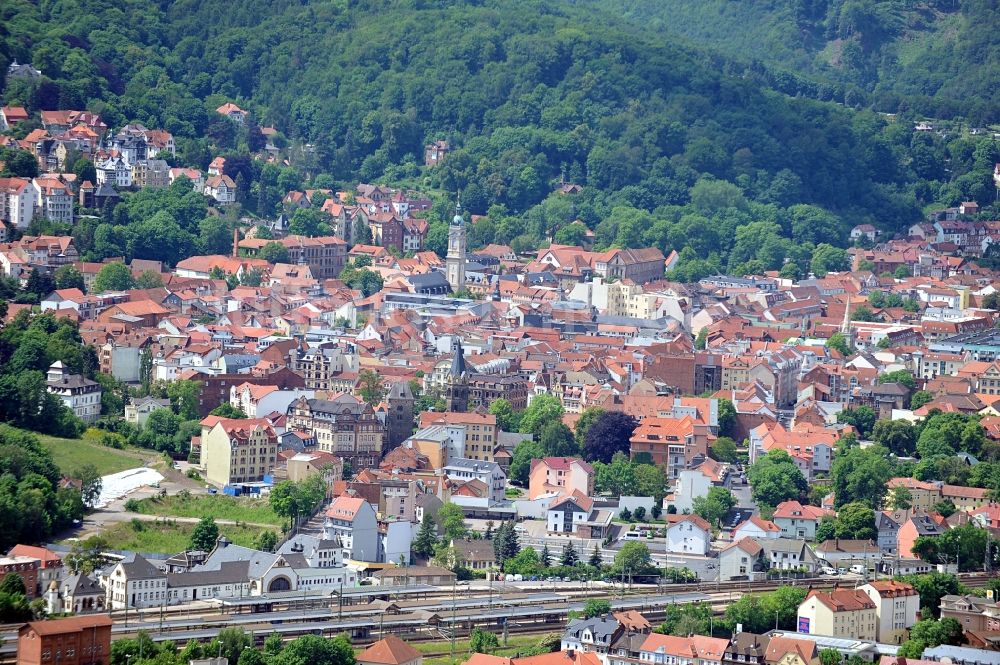 Luftaufnahme Eisenach - Stadtteilansicht von Eisenach in Thüringen