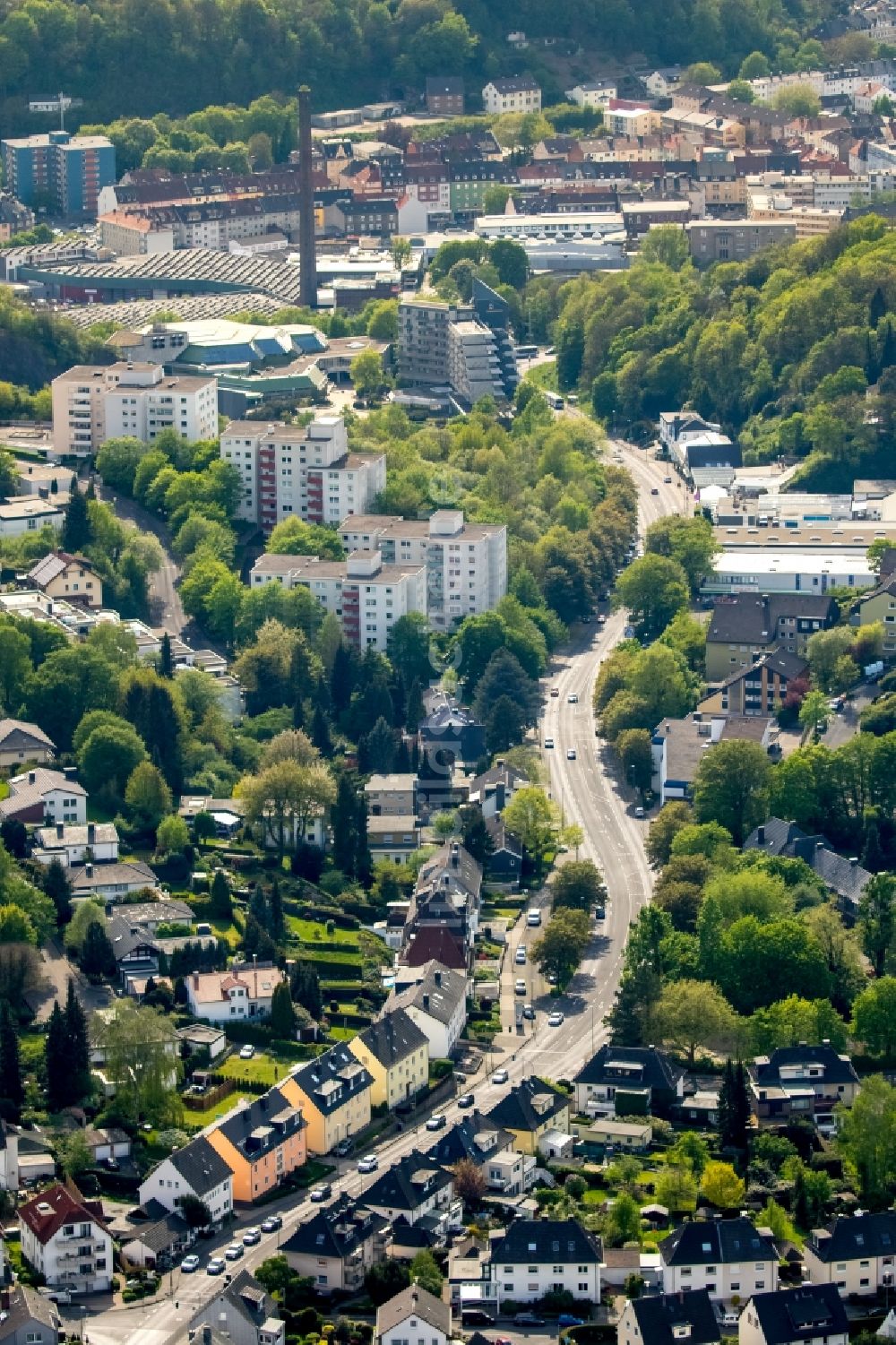 Hagen aus der Vogelperspektive: Stadtteilansicht von Emst in Hagen im Bundesland Nordrhein-Westfalen