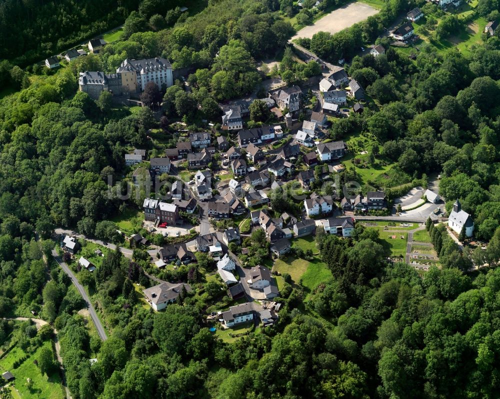 Luftaufnahme Kirchen (Sieg) - Stadtteilansicht von Freusburg im Bundesland Rheinland-Pfalz