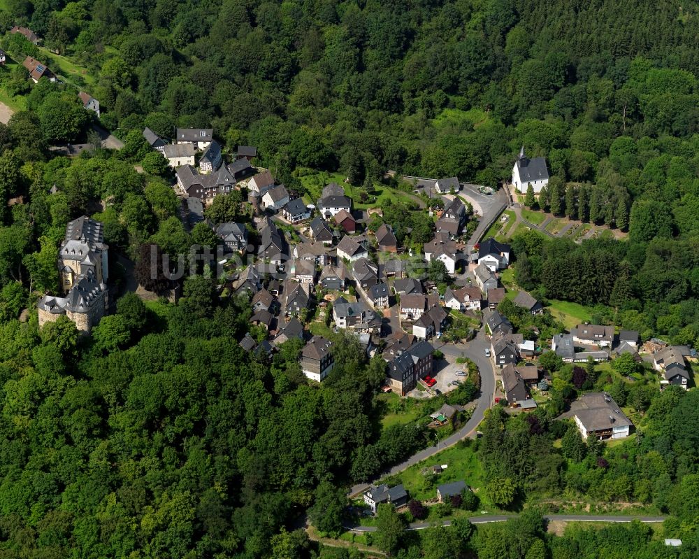 Kirchen (Sieg) aus der Vogelperspektive: Stadtteilansicht von Freusburg im Bundesland Rheinland-Pfalz