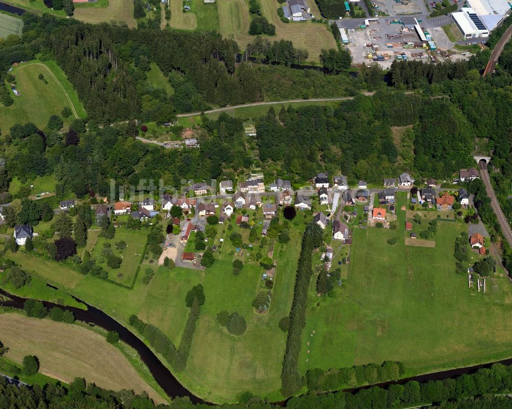 Kirchen (Sieg) aus der Vogelperspektive: Stadtteilansicht von Freusburgermühle in Freusburg im Bundesland Rheinland-Pfalz