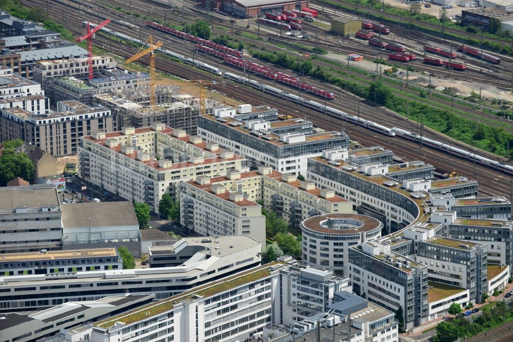 Luftbild Frankfurt am Main - Stadtteilansicht des Galluspark im Stadtteil Gallus in Frankfurt am Main im Bundesland Hessen