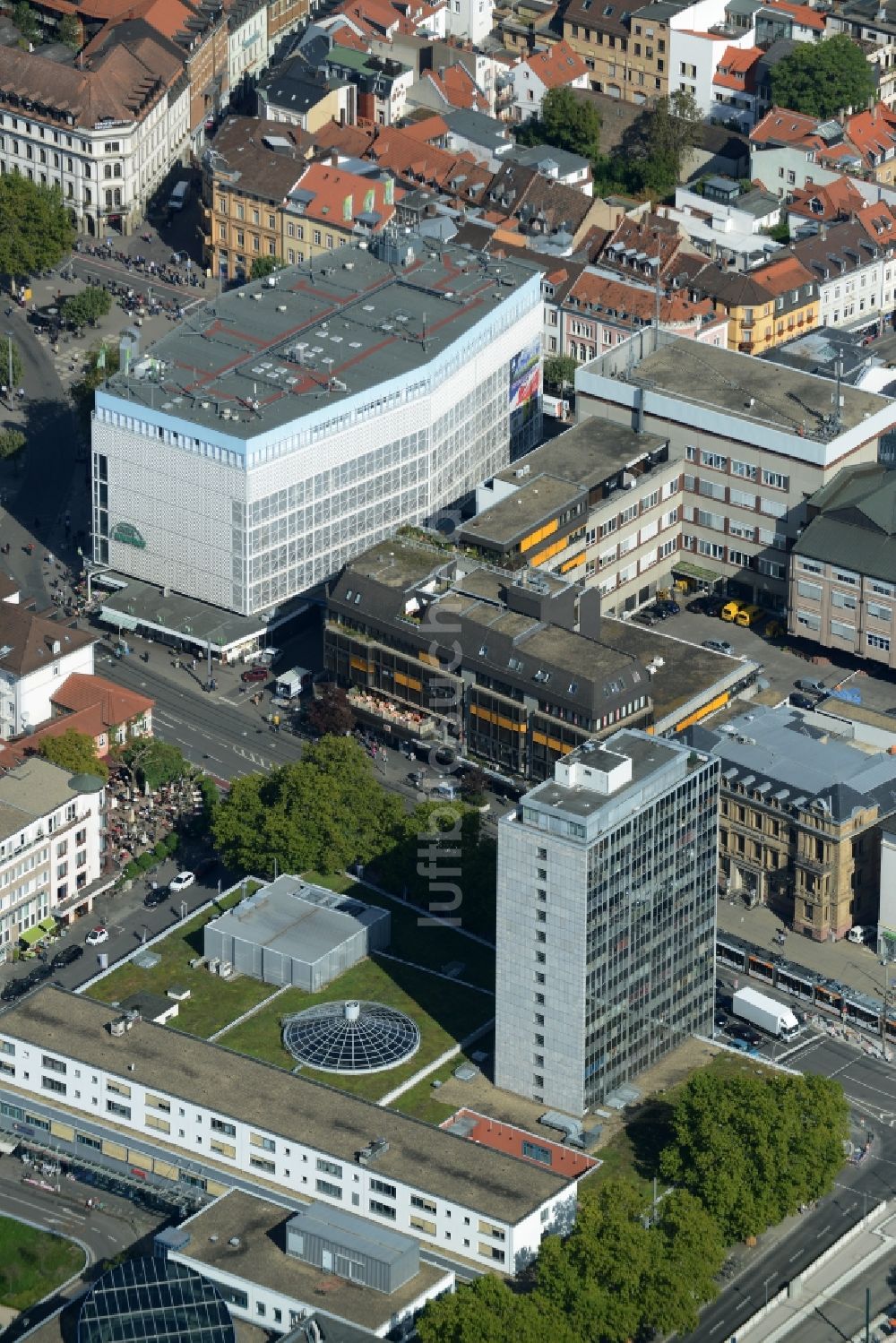 Luftbild Heidelberg - Stadtteilansicht der Gebäude des Einkaufszentrum an der Rohrbacherstraße in Heidelberg im Bundesland Baden-Württemberg