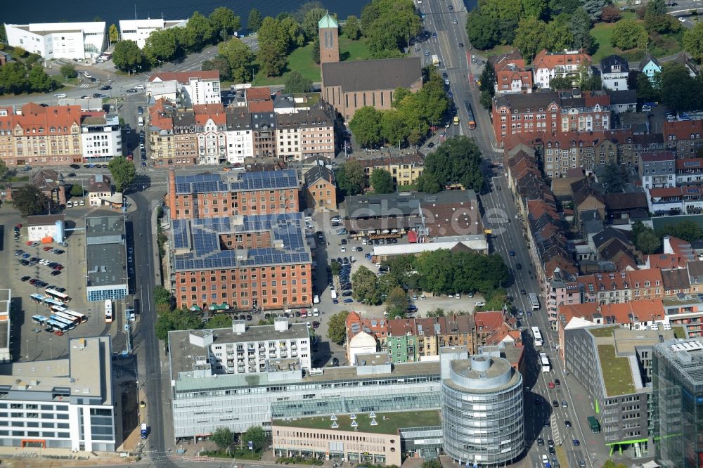 Heidelberg aus der Vogelperspektive: Stadtteilansicht der Gegend um die Kurfürsten-Anlage in Heidelberg im Bundesland Baden-Württemberg