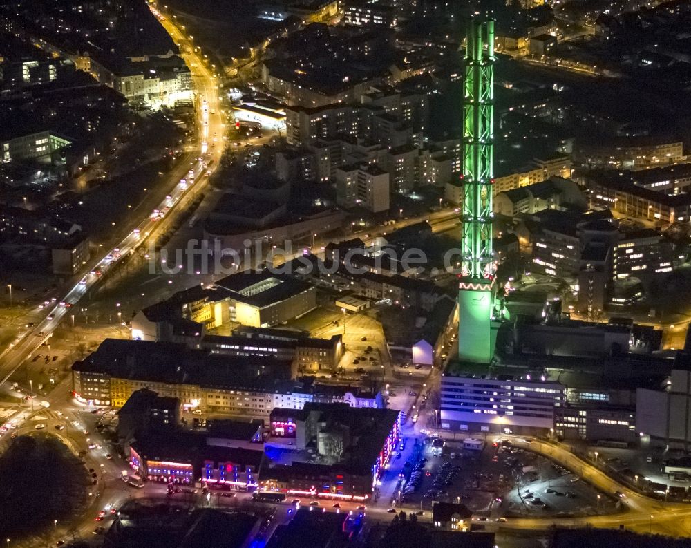 Duisburg von oben - Stadtteilansicht der Gegend am Rotlichtviertel in Duisburg im Bundesland Nordrhein-Westfalen