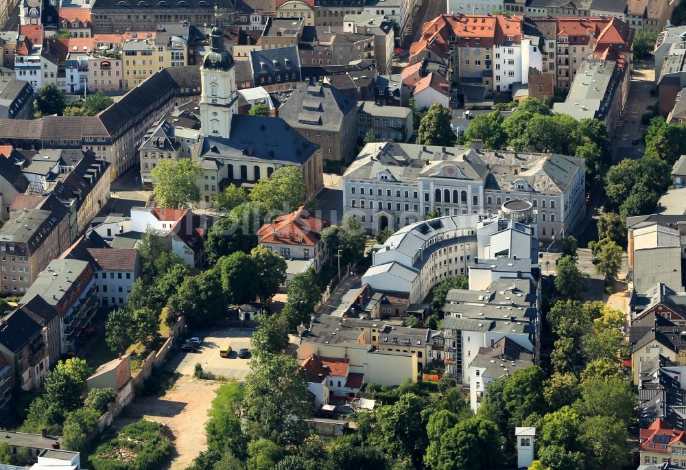 Luftaufnahme Gera - Stadtteilansicht von Gera im Bundesland Thüringen